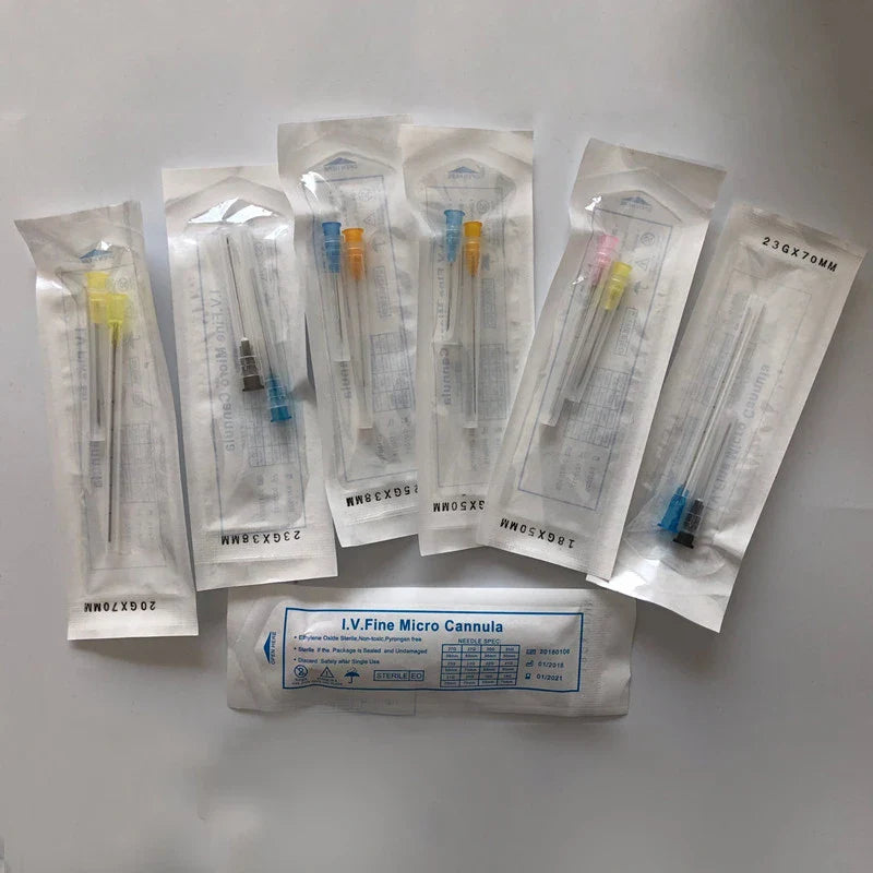 10-100PCS Disposable Small Tip Needles — 14G-30G Blunt Cannula for Fine High-Toughness Use, 50mm & 70mm