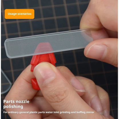 Nano Glass Polishing File – Washable Friction Tool for Gundam Models, Nail Repair & Hobby Finishing