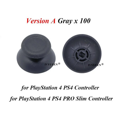 IVYUEEN 100PCS Black Analog Stick Caps – Thumb Grip Covers for PS5, PS4, PS3 & Xbox Controllers