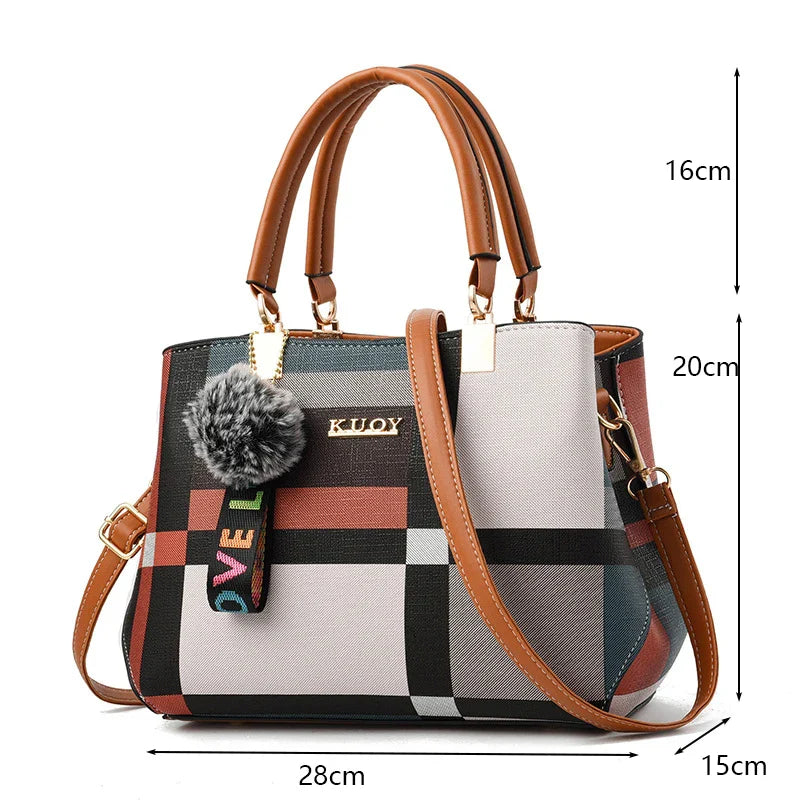 PU Leather Casual Crossbody Bag for Women - Luxury Designer Tote Handbag, Large Capacity Travel Shoulder Sac