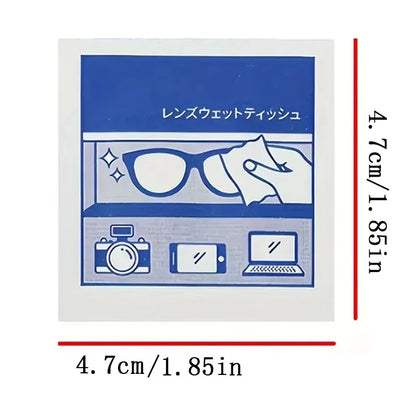 100 Disposable Eyeglass Cleaning Wipes - Individually Wrapped Screen & Lens Cleaning Cloths