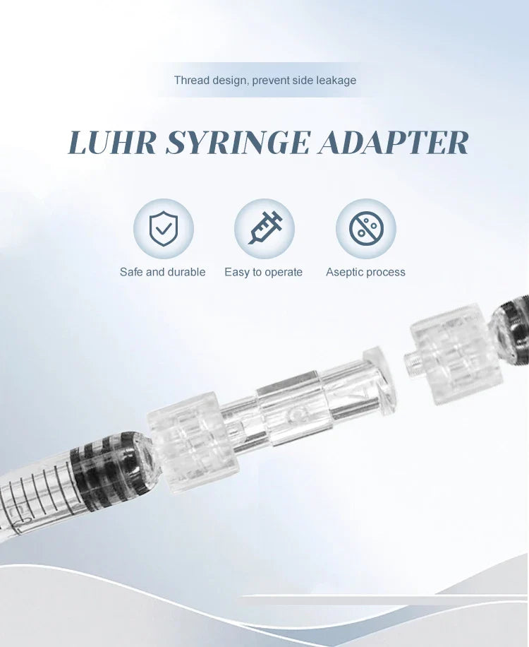 Luer Thread Connector - Transparent PP Syringe Double-Way Connector for Easy, Durable Use in Sterile Environments