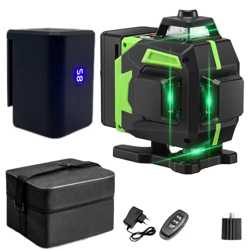 16-Line Green Laser Level — Professional Self-Leveling 360° Tripod Laser Nivel Autonivelant