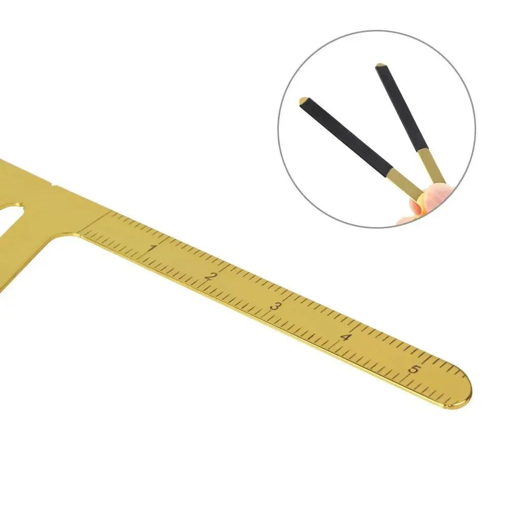 Metal Eyebrow Tattoo Stencil Ruler – Microblading Positioning & Permanent Makeup Measuring Template