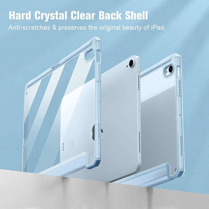 Clear iPad Case with Pencil Holder: Compatible with iPad 10.2 7th/8th/9th Gen, iPad Pro 11/12.9 2022, iPad Air 4/5 - Protective Cover