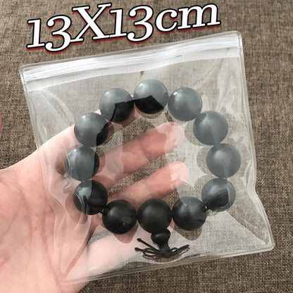 10/100pcs Thick PVC Jewelry Bags — Transparent Self-Sealing Pouches for Storage, Display & Anti-Oxidation Protection