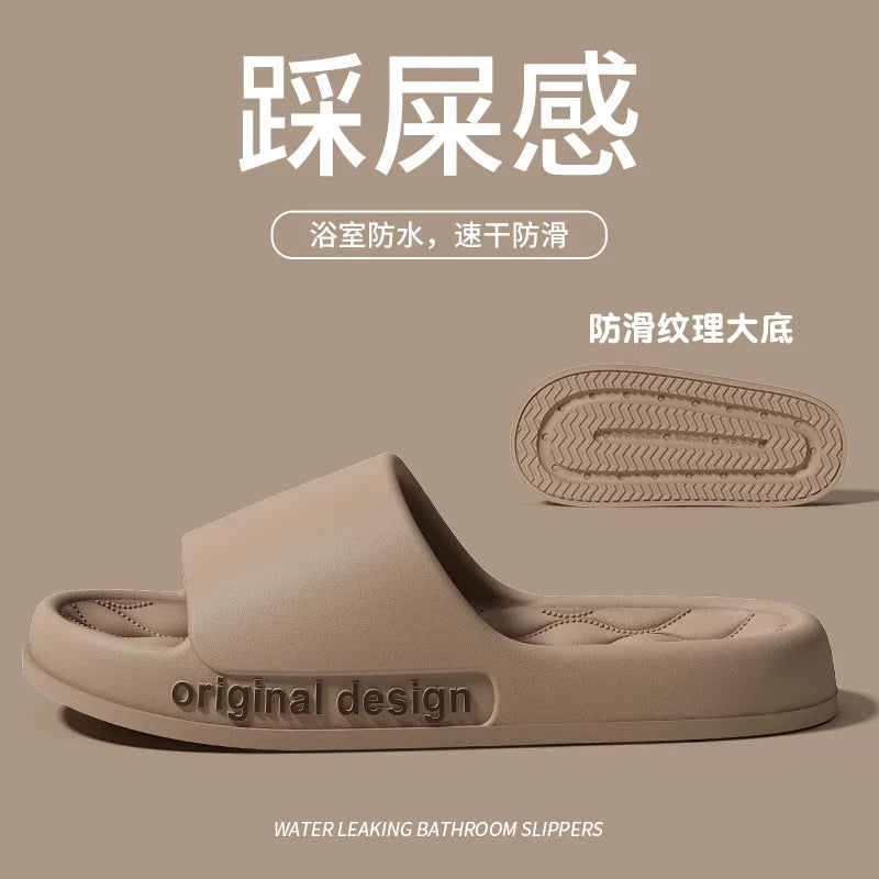 Men’s Summer Cloud Slippers – Soft Non-Slip Sole Sandals for Home, Beach, Indoor & Outdoor Casual Wear