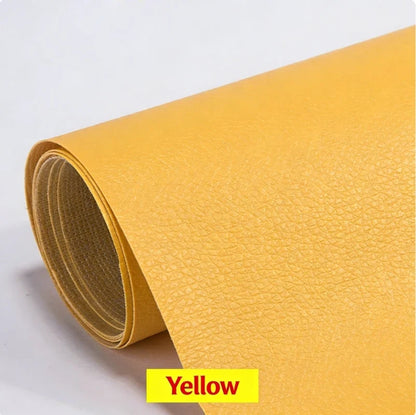 Large PU Leather Repair Patch Roll - Self-Adhesive Faux Leather Repair Tape for Sofa, Car & EV Seats