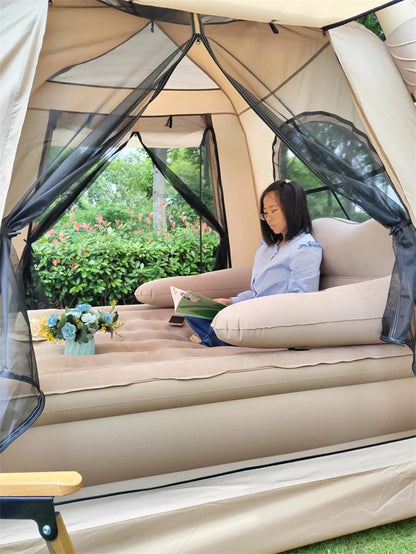 Lohascamping Large Camping Air Tent – Inflatable One-Touch Dome Shelter for 4-5 People, Family Hiking & Outdoor Use