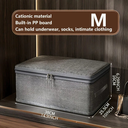 Large Capacity Storage Box with Compartments - Quilt, Bra and Underwear Organizer