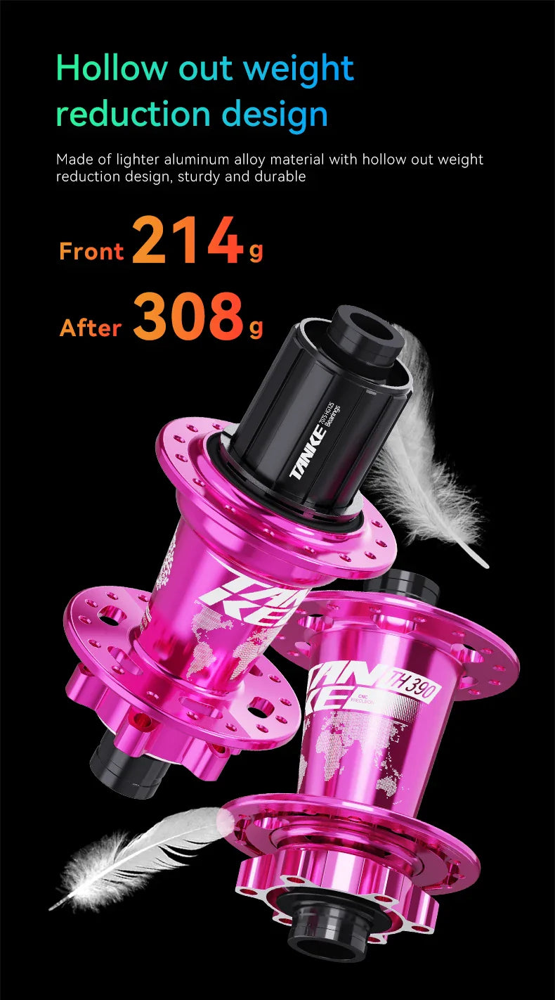 TANKE 120 Click MTB Hub – 6-Bearing Front & Rear Bicycle Hub for 7-12 Speed, 28/32/36 Holes, Disc Brake