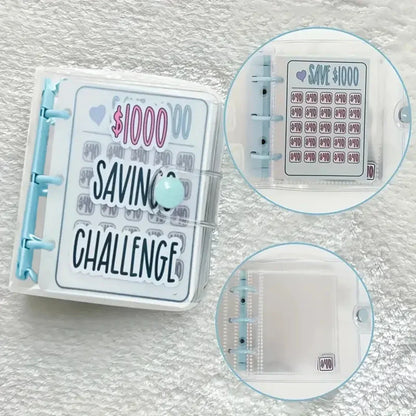 1000 Savings Challenge Binder – Money Saving Book with Envelopes, Envelope Savings Challenge, Mini Budget Organizer