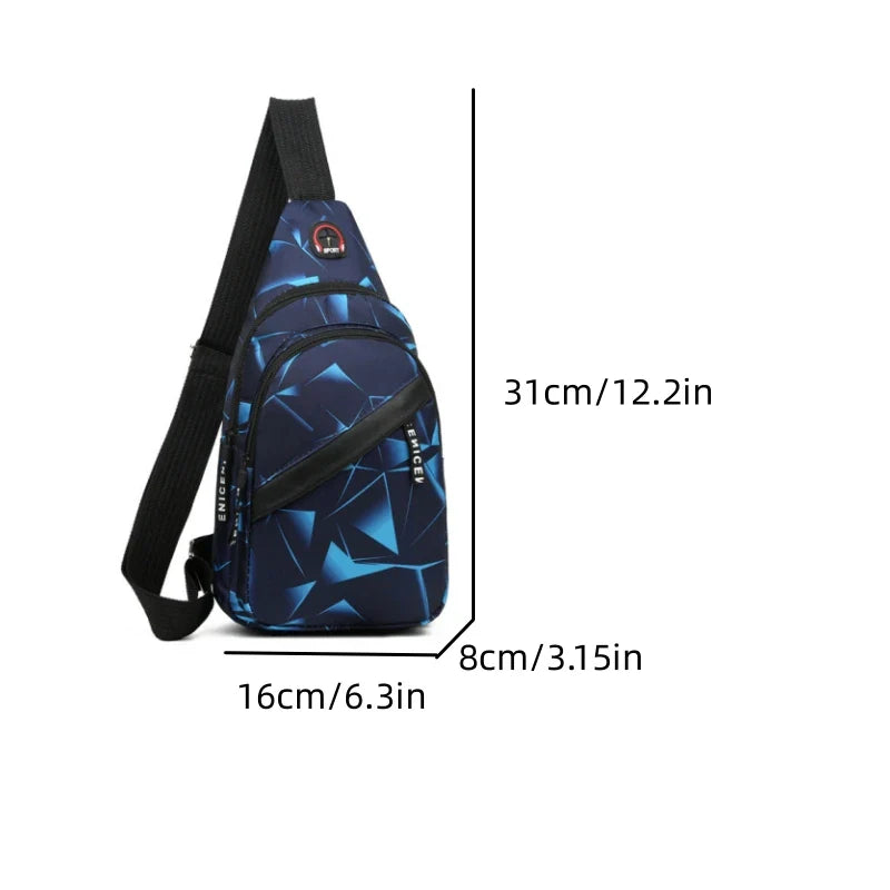Men's Multifunctional Chest Bag - Simple and Versatile Design