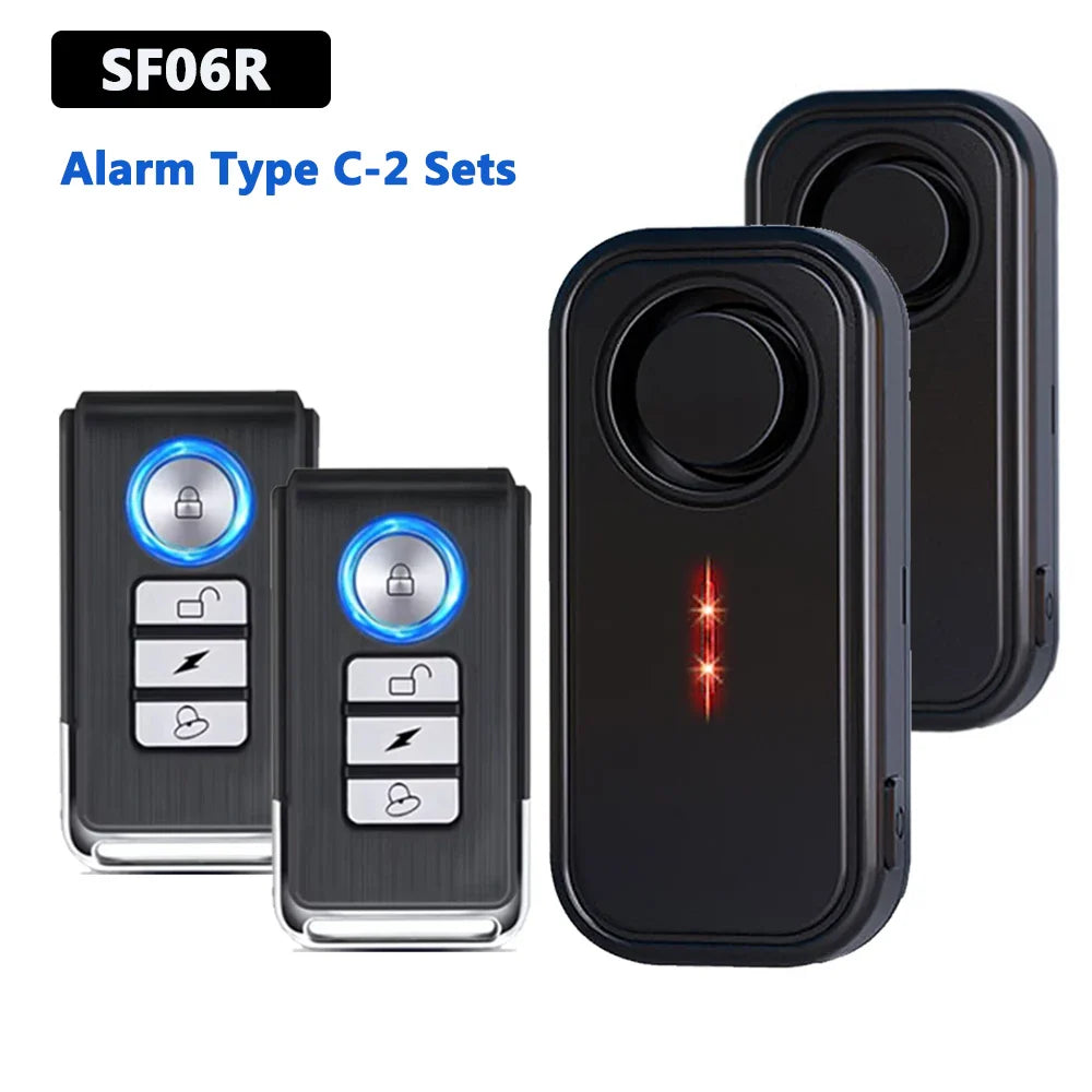 Awapow Wireless 110dB Vibration Bike Alarm with Remote Anti-Theft Home & Window Security