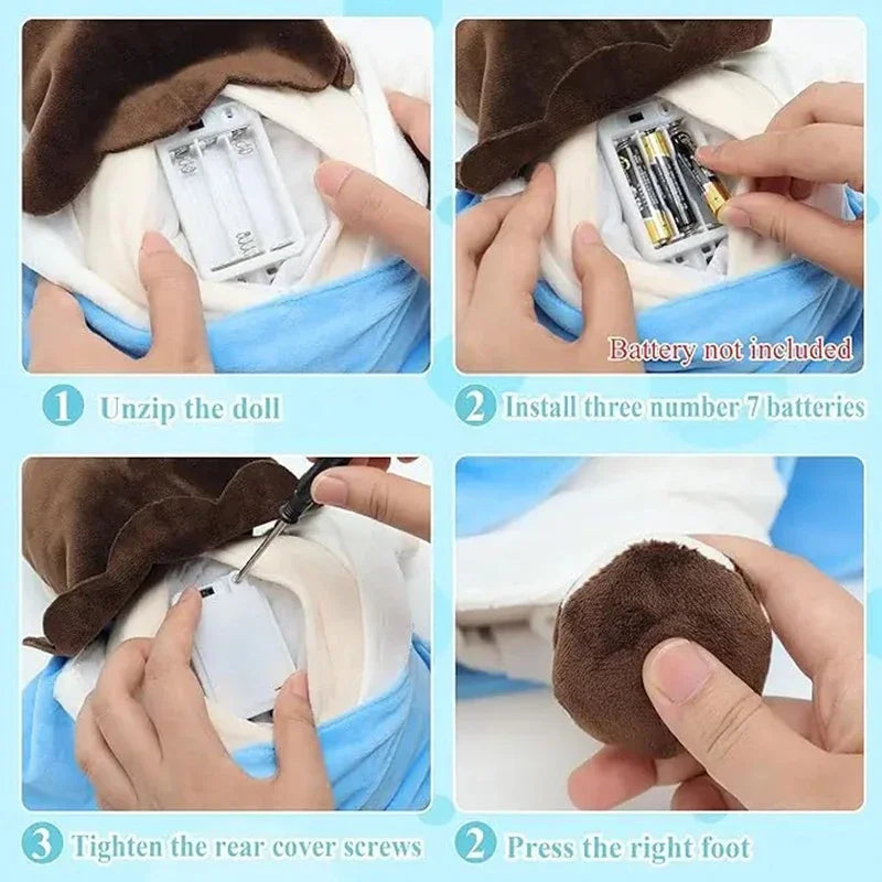 Breathing Jesus Plush Toy for Babies – Soothing Doll with Four-Gear Music Adjustment, Sleep Companion & Christmas Gift