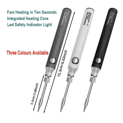 Wireless Rechargeable Electric Soldering Iron – USB 5V 8W Fast Charging Lithium Battery Portable Welding & Repair Tool for Precision Electronics