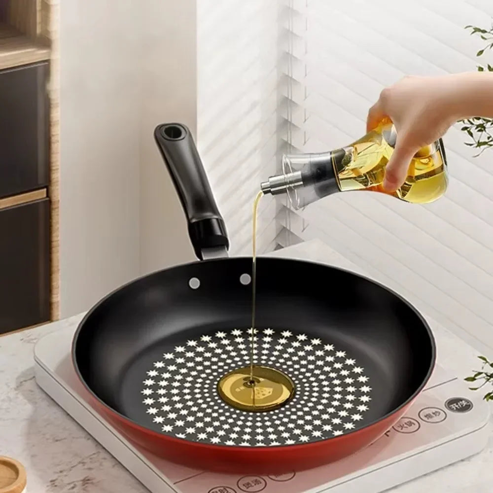 Crystal Diamond Non-Stick Frying Pan with Lid – Multi-Functional Iron Cookware for Gas & Induction