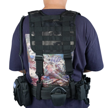 Tactical Police Suspenders — Adjustable Duty Belt Harness with 4 Tool Belt Loops for Law Enforcement