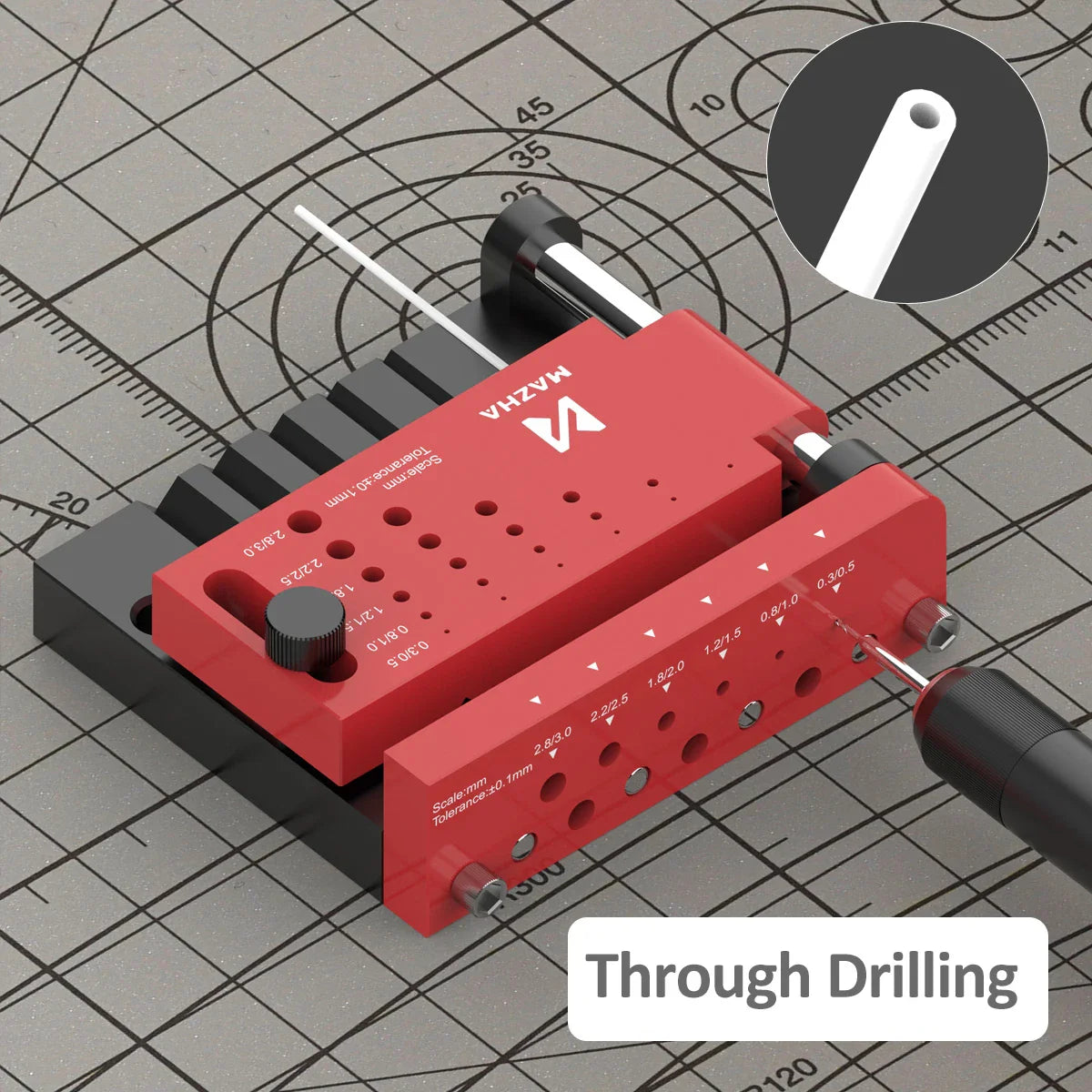 MAZHA T0012 Round Rod Punching Positioner – DIY Modeler Drilling Auxiliary Locator Tool