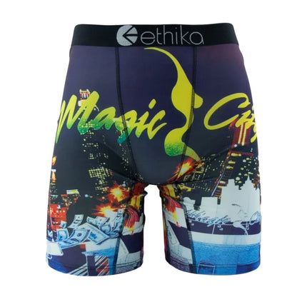 ETHIKA Men’s Sexy Breathable Boxer Shorts Plus Size S-3XL Swimming Underwear Trunks