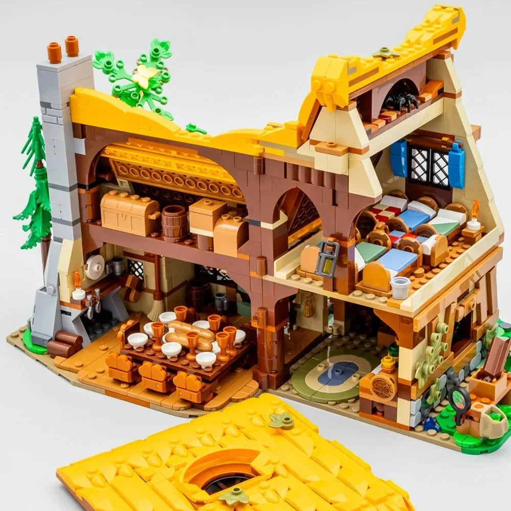 Miniso Disney Snow White & Seven Dwarfs Cottage – Sleeping Princess, Prince, Evil Queen Building Blocks Toy for Kids Gift