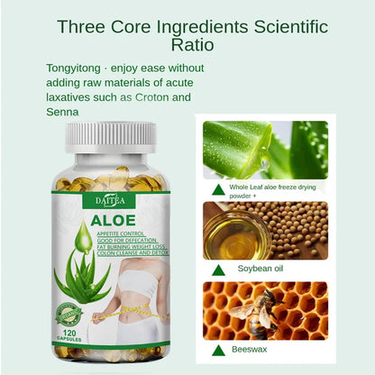 Aloe Vera Extract Capsules – Maximum Strength Detox, Acidity Balance & Immune Support, 120 Capsules