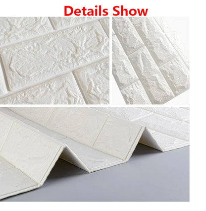 10/20pcs 3D Wall Stickers - Self-Adhesive Foam Panels for Room Decor - Waterproof Peel and Stick Wallpaper for Interior Decoration