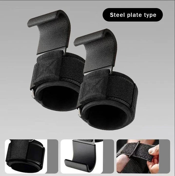 Weight Lifting Hook Grip Straps with Wrist Support – Gym Fitness Gloves for Pull-Ups, Powerlifting & Strength Training Grip Assistance