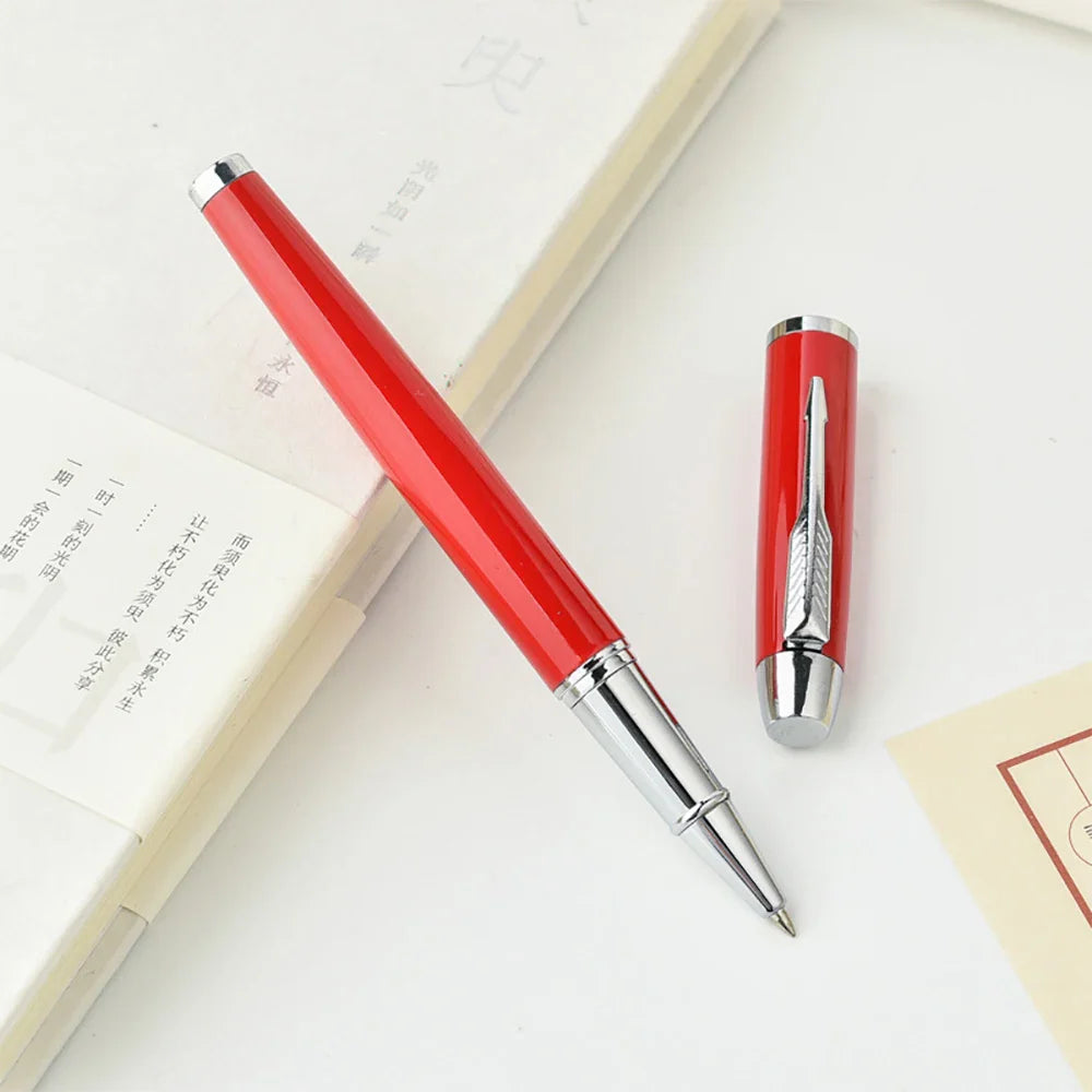 Luxury Stainless Steel Rollerball Signature Pen – Business & Office Ballpoint Pen for Students & School Supplies