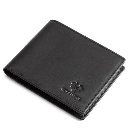 KAVIS Handmade Genuine Leather Men's Wallet RFID Blocking Card Holder with ID Window – Large Capacity Fashion Money & Card Storage Wallet