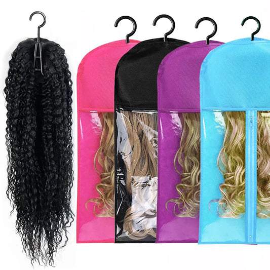 Extra Long Wig Storage Bag | Hair Extension Storage with Hanger for Wigs, Hairpieces & Extensions