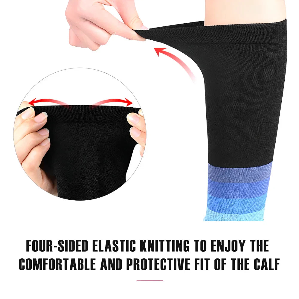 Calf Compression Sleeves - 20-30mmHg Running Leg Sleeves for Shin Splints, Varicose Veins & Fatigue Relief for Men & Women