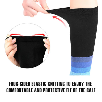 Calf Compression Sleeves - 20-30mmHg Running Leg Sleeves for Shin Splints, Varicose Veins & Fatigue Relief for Men & Women