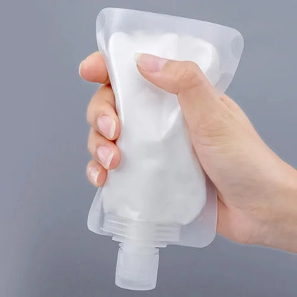 5pcs Travel Refillable Squeeze Bags — Empty Lotion, Shampoo, Conditioner & Cosmetic Storage Pouches for Toiletries