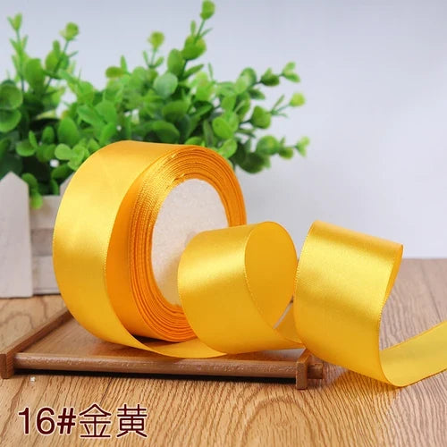 Silk Satin Ribbon Roll - 22M Craft Ribbon for DIY Bows Gift Wrapping Wedding Party Decorations in 6mm to 50mm Sizes