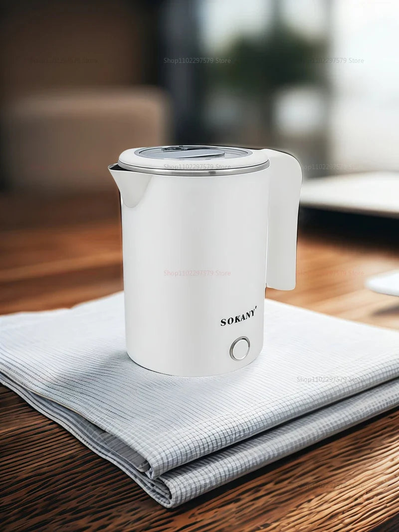 500ML Stainless Steel Portable Electric Kettle — Travel Water Boiler Pot for Hotel, Home, Kitchen, Tea, and Coffee