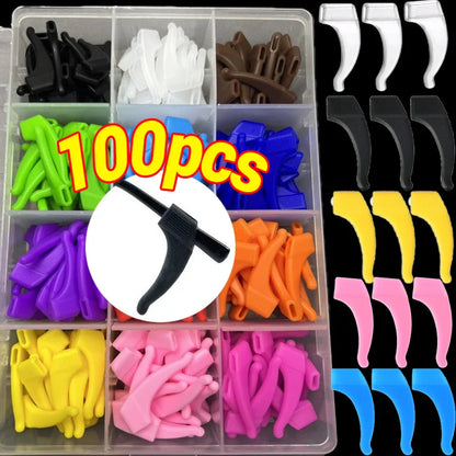 Anti-Slip Silicone Ear Hooks for Glasses | Elastic Eyewear Grip, Temple Holder & Fastener Accessories