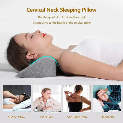 Cervical Memory Foam Contour Pillow – Ergonomic Orthopedic Bed Pillow for Side Sleepers & Neck Support