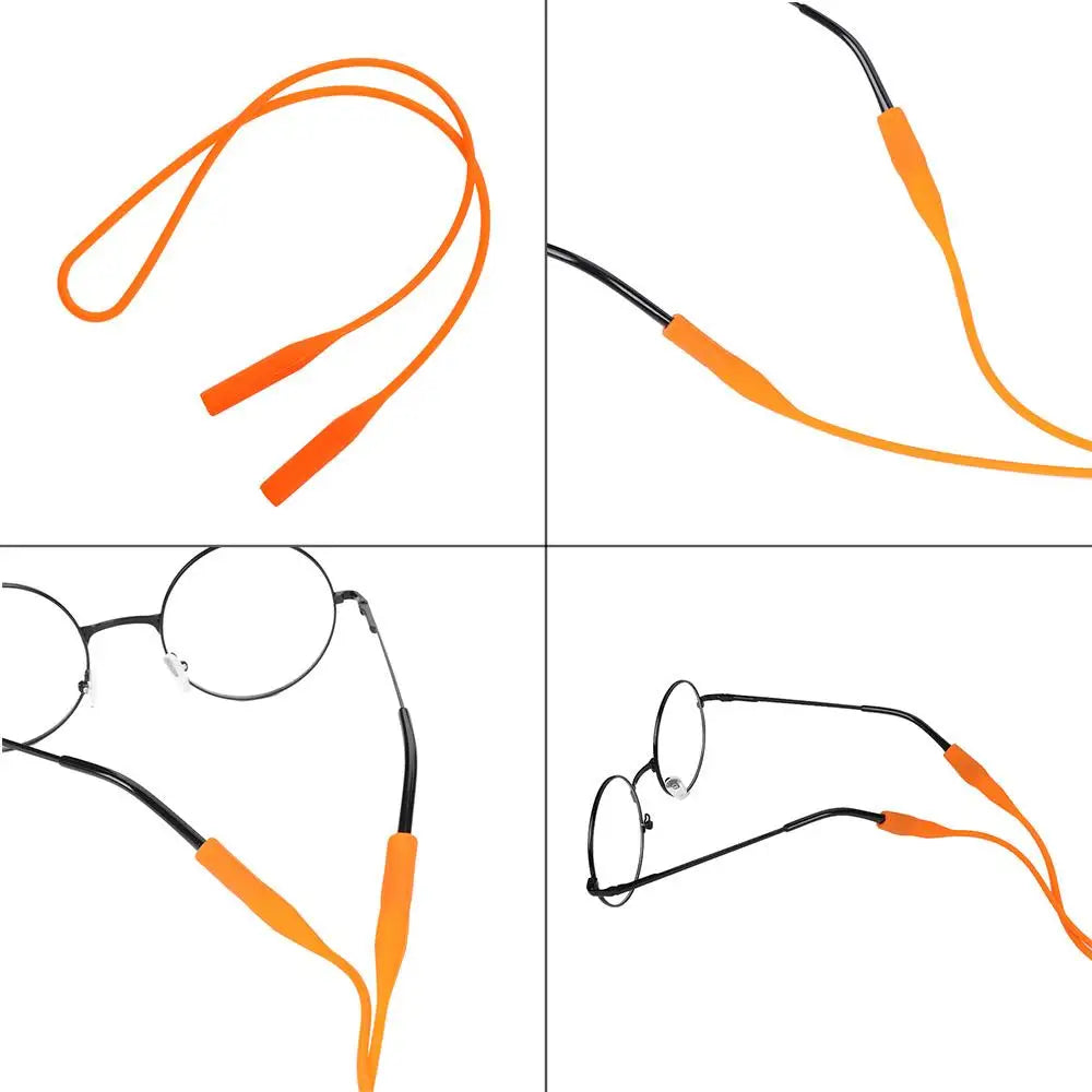 Silicone Eyeglasses Strap - Elastic Anti-Slip Sports Band, Sunglasses Chain & Cord Holder String Ropes