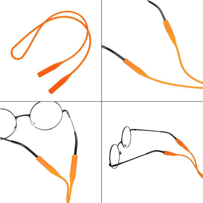 Silicone Eyeglasses Strap - Elastic Anti-Slip Sports Band, Sunglasses Chain & Cord Holder String Ropes