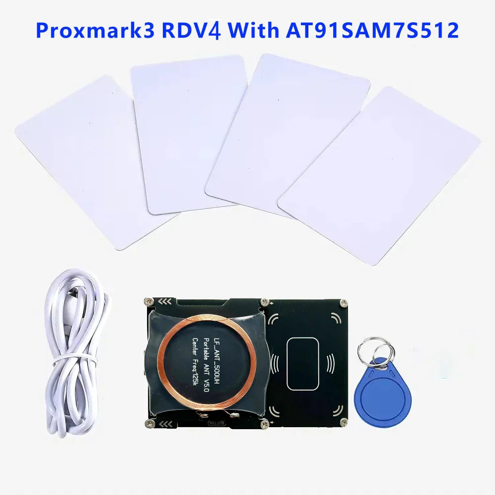 Proxmark3 512M RFID Card Reader & Copier Kit – IC/ID Key Programmer, UID S50 Decoding & Duplicator with SPI Flash Chip