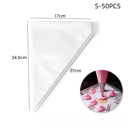 100/50/20pcs Disposable Piping Bags – Pastry Icing Bags for Cake, Cream, and Fondant Decorating Baking Tools