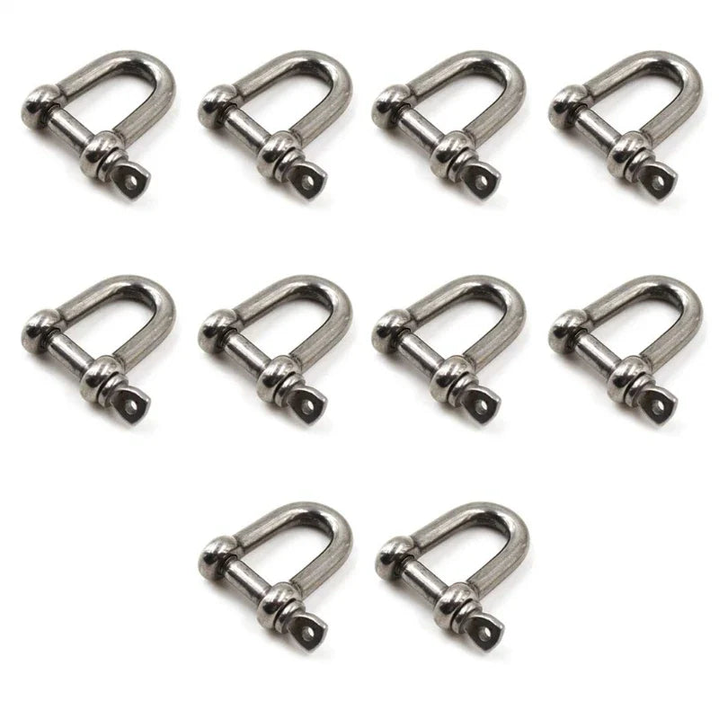 304 Stainless Steel D Shackle - Straight Short Rigging Hook for Boat & Marine Hardware