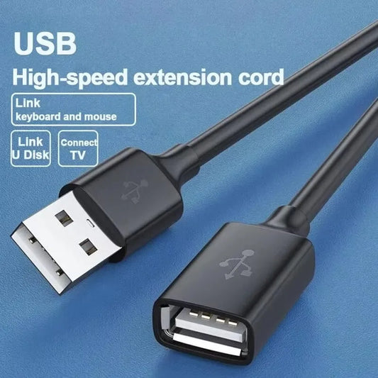 USB 3.0 Male to Female Extension Cable for Laptop, TV, SSD, Camera, and Printer - 0.5M to 5M Data Cord
