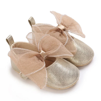 Infant Princess Pre-Walker Shoes - Bowknot Soft Sole Sandals for Baby Girls 0–1 Year
