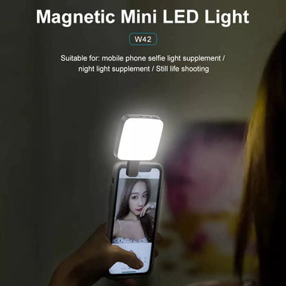 Mini Magnetic Pocket Light for MagSafe iPhone 12, 13, 14 Series - LED Cube Fill Light Lamp with Clip for Makeup Vloggers