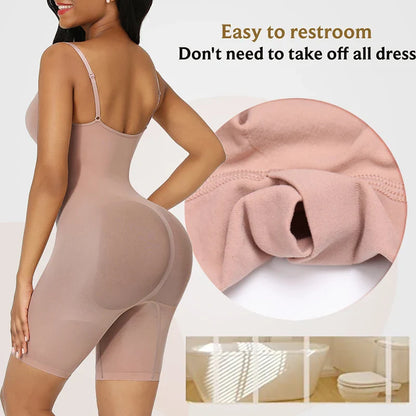 Women’s Seamless Bodysuit – Push-Up Corset Waist Trainer Butt Lifter Shapewear Tummy Control