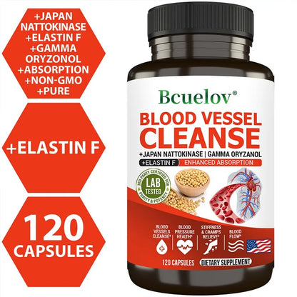 Vascular Cleanser Capsules – Purify Blood, Lower Cholesterol & Support Cardiovascular Health, 120 Count