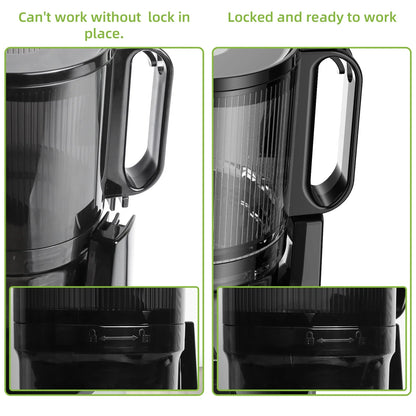 BioloMix Cold Press Juicer — 130mm Feed Chute, Whole Fruit & Veg, High Yield BPA-Free Slow Masticating Juicer