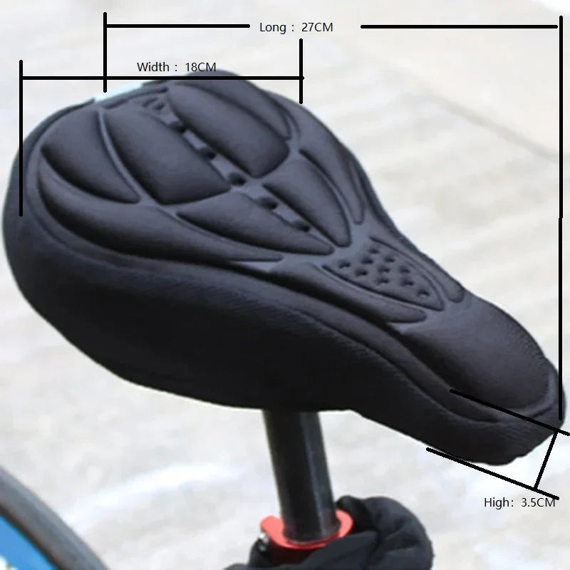 3D Soft Bike Saddle Seat Cover | Comfortable Foam Cushion for Cycling & Bike Accessories